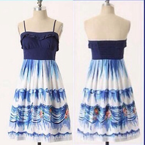 Anthropologie Dresses & Skirts - Rare Vintage Anthropologie Floral Dress M 10